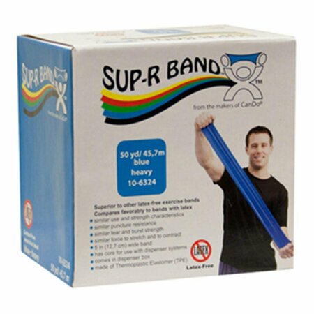 SUP-R BAND Latex Free Exercise Band, 50 yards Roll - Blue, Heavy Sup-R-Band-10-6324